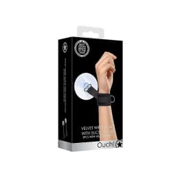 Ouch! Suction Cup Handcuffs Adjustable Black, image 2