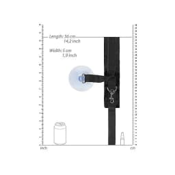 Ouch! Suction Cup Handcuffs Adjustable Black, image 4