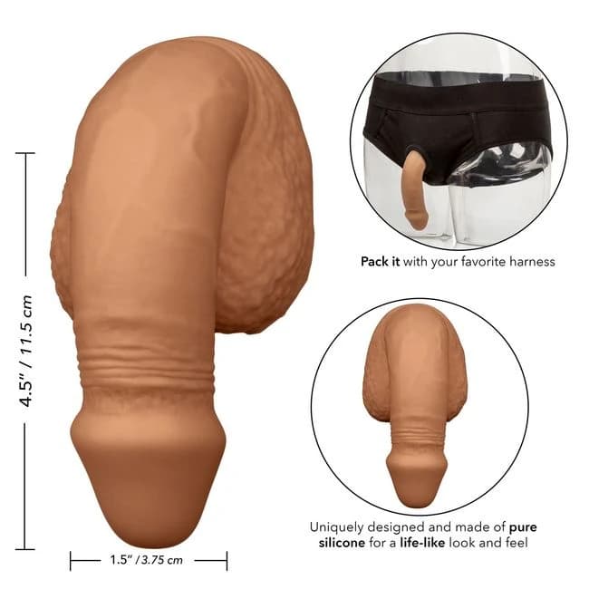 Packer Gear 5in Silicone Penis Tan - Image 5