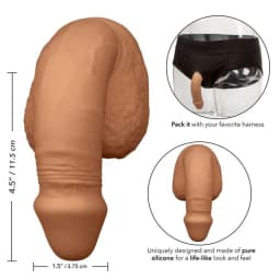 Packer Gear 5in Silicone Penis Tan - Image 5