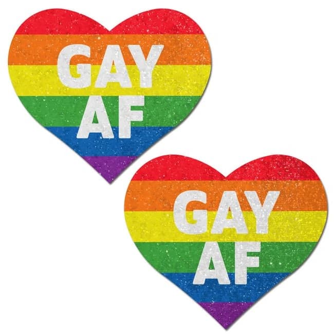 Pastease Glitter Rainbow Gay Af Hearts - Image 1