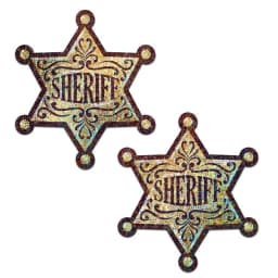 Pastease Sheriff Badge Gold Glitter, image 1