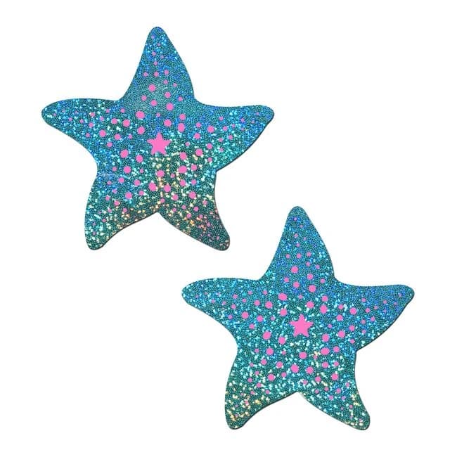 Pastease Twinkling Aqua & Pink Starfish - Image 1