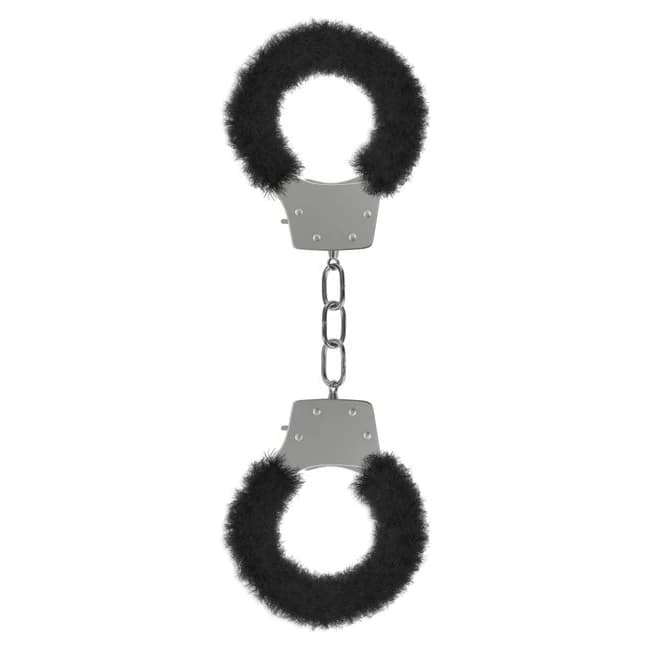 Pleasure Handcuffs Furry Black - Image 1