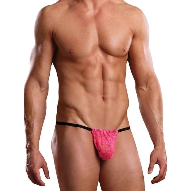 POING STRAP NEON LACE HOT PINK O/S  - Image 1