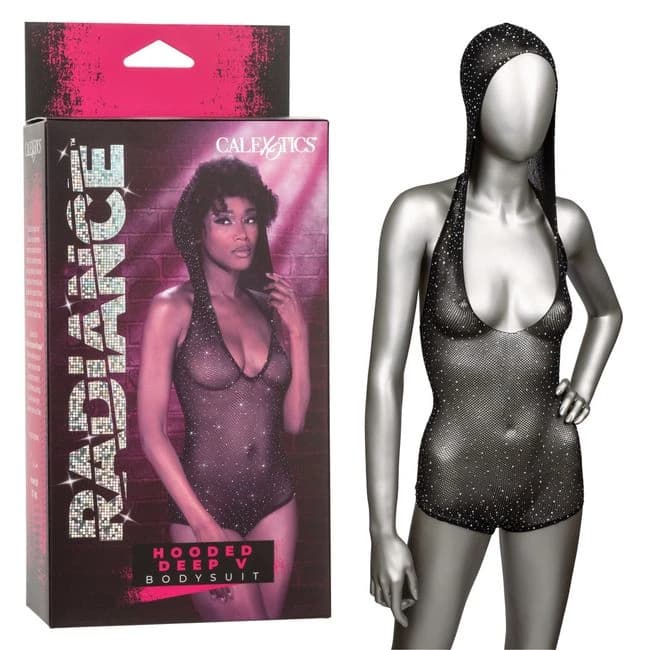 Radiance Hooded Deep V Body Suit - Image 1