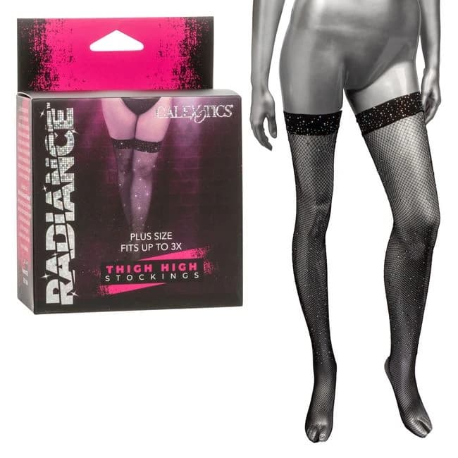 Radiance Plus Size Thigh High Stockings - Image 1