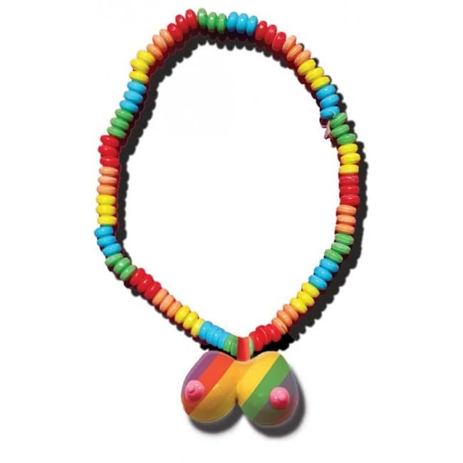 Rainbow Boobie Candy Necklace - Image 1