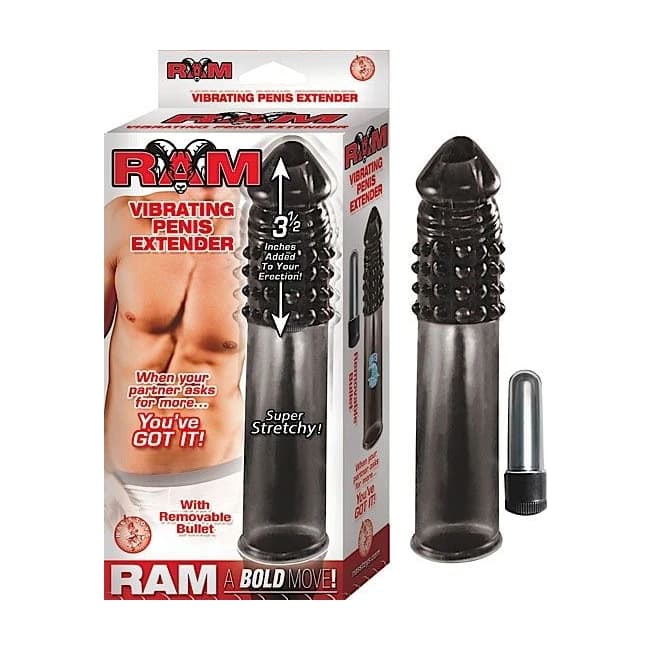 Ram Vibrating Penis Extension Smoke - Image 1