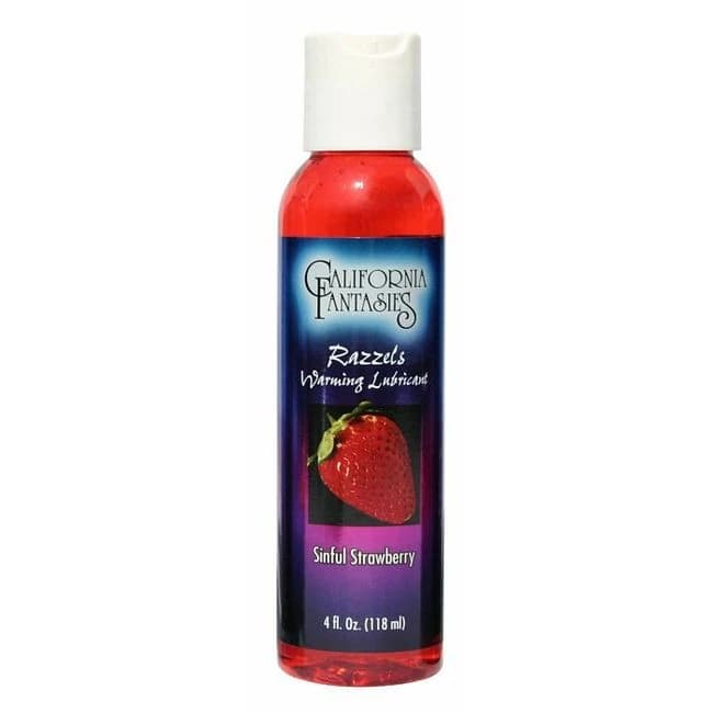 RAZZELS STRAWBERRY WARMING LUBE 4 OZ  - Image 1