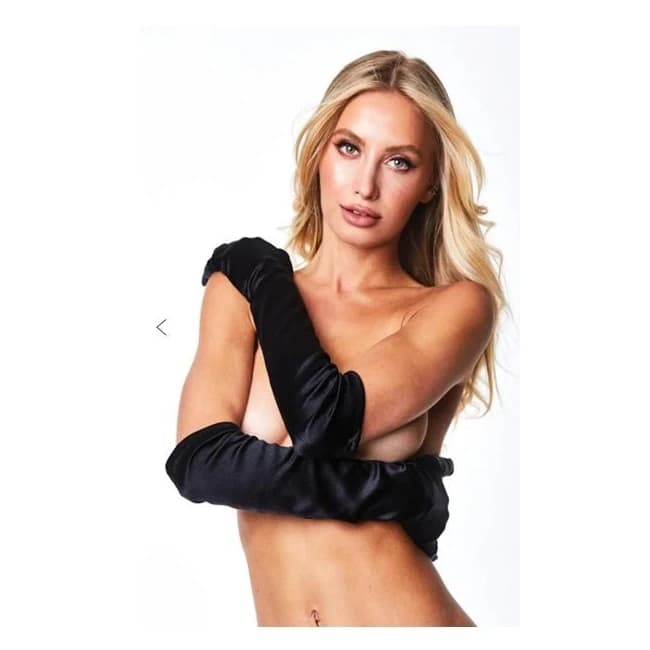 SATIN OPERA GLOVE BLACK  - Image 1