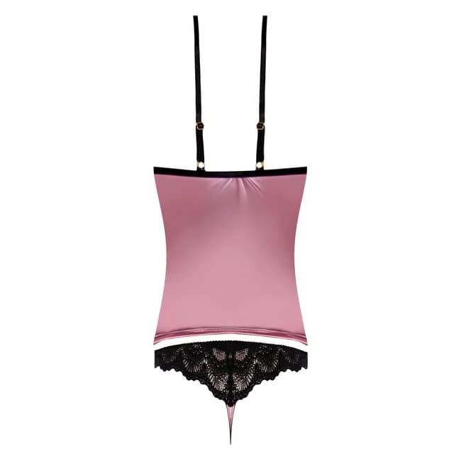 SENSUAL DESIRES CAMI & CHEEKY PANTY MAUVE 2XL  - Image 1