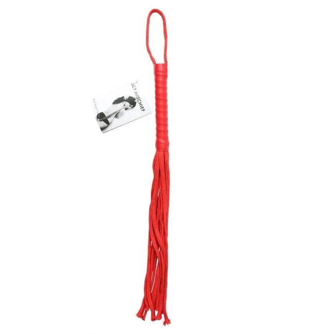Sex & Mischief Red Rope Flogger - Image 1