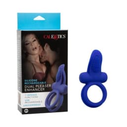 Silicone Rechargeable Dual Pleaser Enhancer, image 1