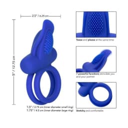 Silicone Rechargeable Dual Pleaser Enhancer, image 4