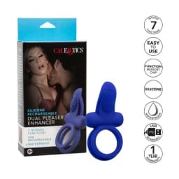 Silicone Rechargeable Dual Pleaser Enhancer, image 5