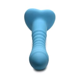 Simply Sweet Ribbed Silicone Dildo Blue, image 6