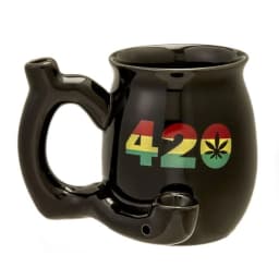 Small Black 420 Mug W/ Rasta Colors - Image 1