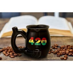 Small Black 420 Mug W/ Rasta Colors - Image 2
