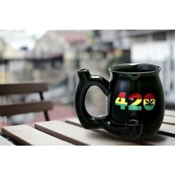Small Black 420 Mug W/ Rasta Colors - Image 3