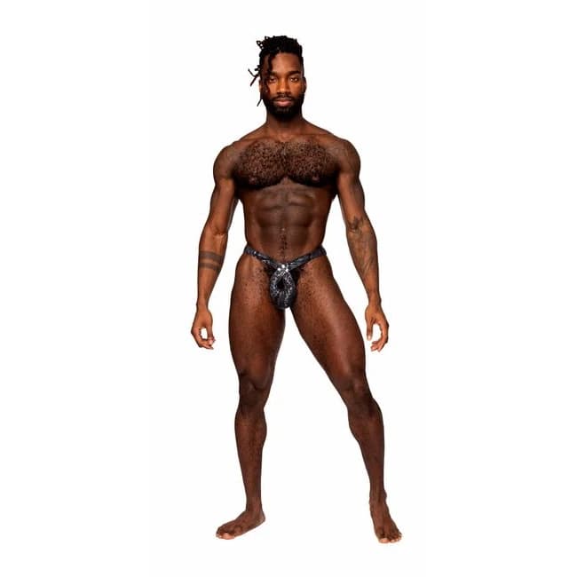 S'NAKED CRISS CROSS THONG BLUE /BLACK L/XL  - Image 1