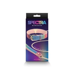 Spectra Bondage Collar & Leash Rainbow, image 2