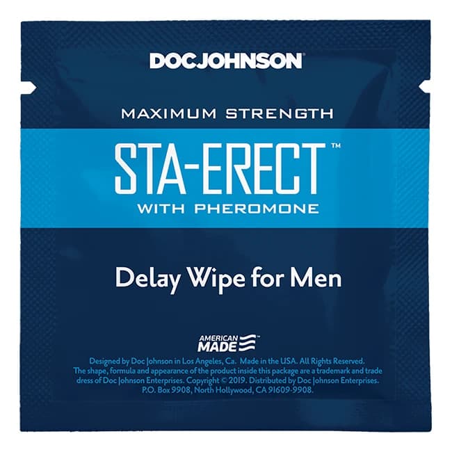 Sta-erect Delay Wipes W/ Pheromone - Image 1