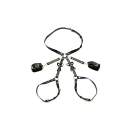Strict Bondage Harness W/ Bows Black Xl/2xl - Image 1