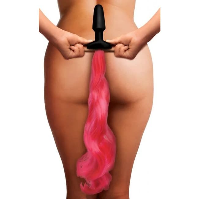 Tailz Hot Pink Pony Tail Anal Plug - Image 1
