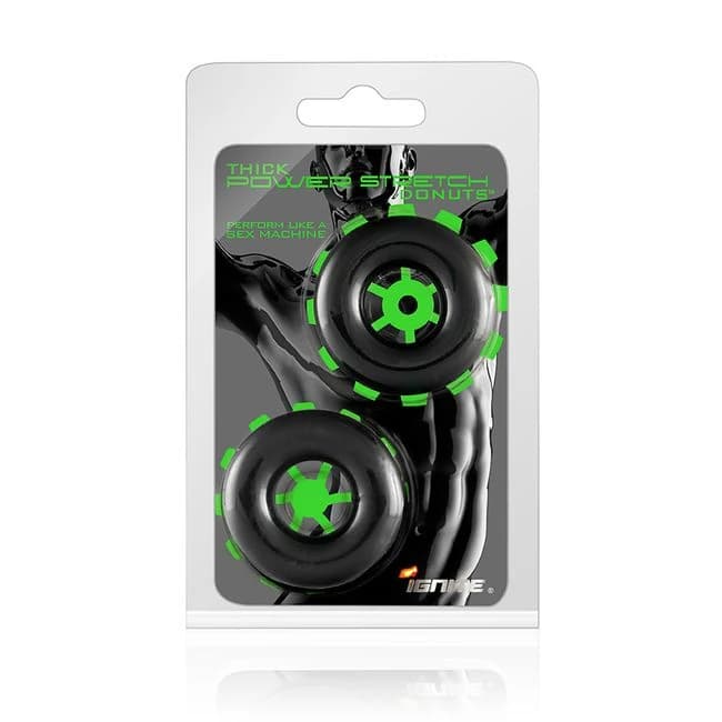 Thick Power Stretch Donuts 2 Pack Black - Image 1