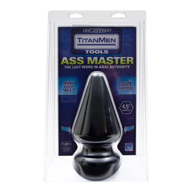 Titanmen Ass Master Butt Plug 4.5 in Black - Image 1