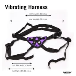 Velvet Vibrating Harness, image 3