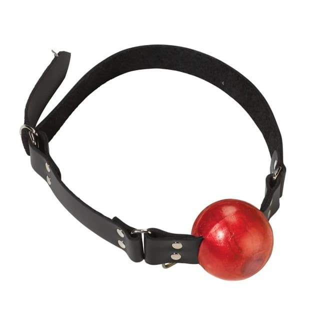 (wd) 2in Red Ball Gag W/d Ring - Image 1