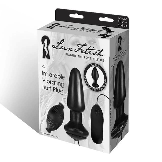 (wd) 4in Inflatable Vibrating Butt Plug - Image 1
