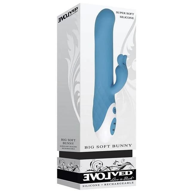 (wd) Big Soft Bunny Blue Rabbi Vibrator - Image 1