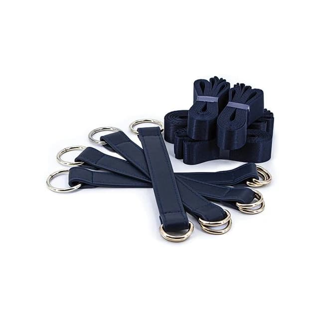 (wd) Bondage Couture Tie Down Straps Blue - Image 1