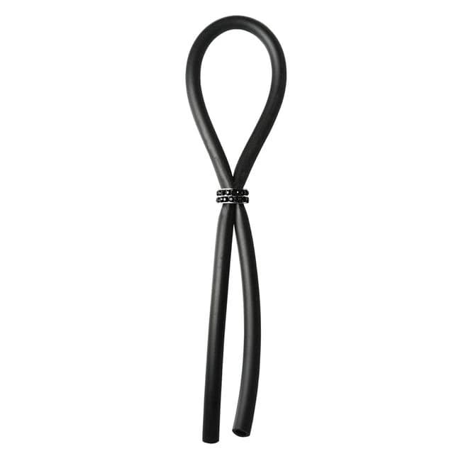 (WD) C-RING LASSO BLACK GEMS B SILICONE BLACK  - Image 1