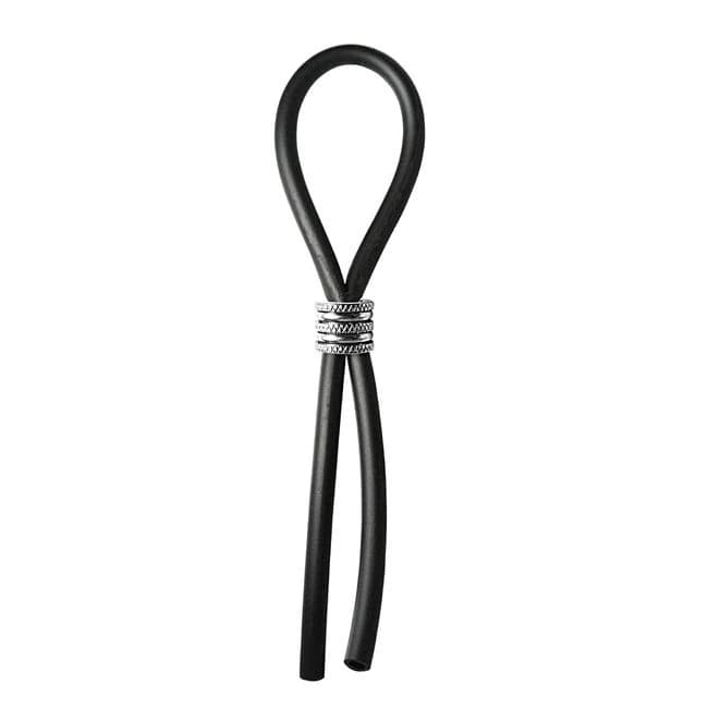 (wd) C-ring Lasso Criss Cross Silicone Black - Image 1