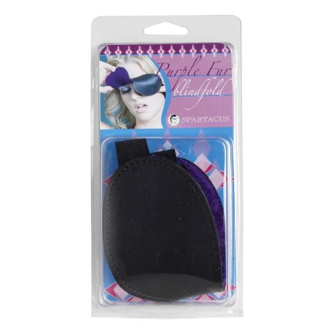 (wd) Classic Blindfold W/ Purp Fur - Image 1
