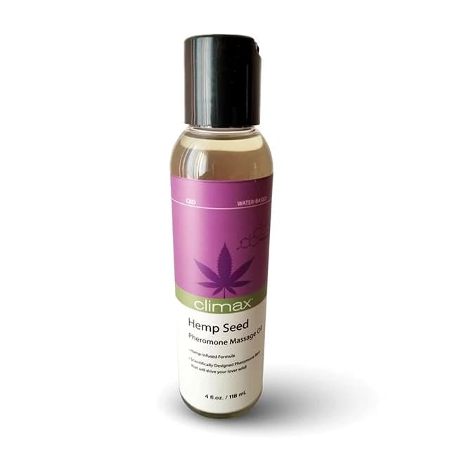 (wd) Climax Hemp Seed Pheromon Massage Oil 4oz - Image 1