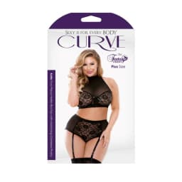 Curve Katia Halter & Tie Panty Black 3x4x, image 3