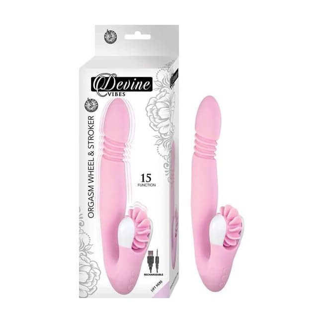 (wd) Devine Vibes Orgasm Wheel Stroker Pink - Image 1