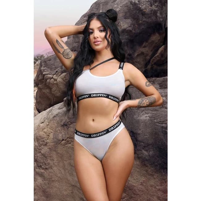 (WD) DRIPPIN ONESHOULDER TOP & PANTY L/XL  - Image 1