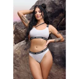 Drippin Oneshoulder Top & Panty, image 1