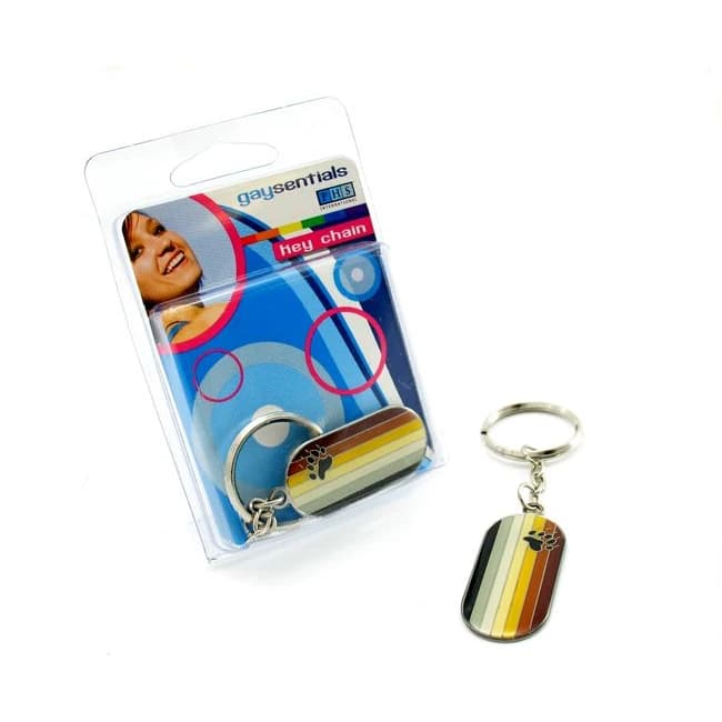 (wd) Enamel Key Chain Bear Fla - Image 1
