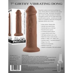 Evolved 7in Girthy Vibrat Dong Dark, image 4