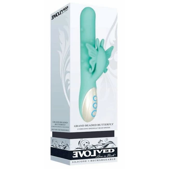 (wd) Evolved Grand Beaded Butt Rabbit Green - Image 1