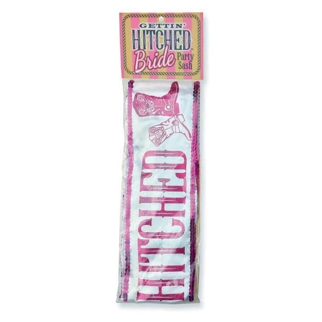 (wd) Gettin' Hitched Sparkle P Sash - Image 1