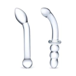 (wd) Glas 2pc G-spot Pleasure Dildo Set - Image 2