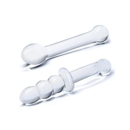 (wd) Glas 2pc G-spot Pleasure Dildo Set - Image 3